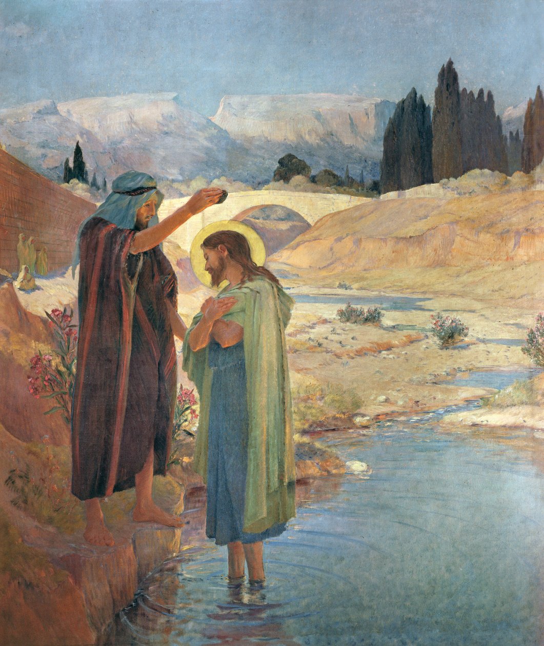 Le Baptême du Christ dans les eaux du Jourdain, 1917 - Frederic Montenard