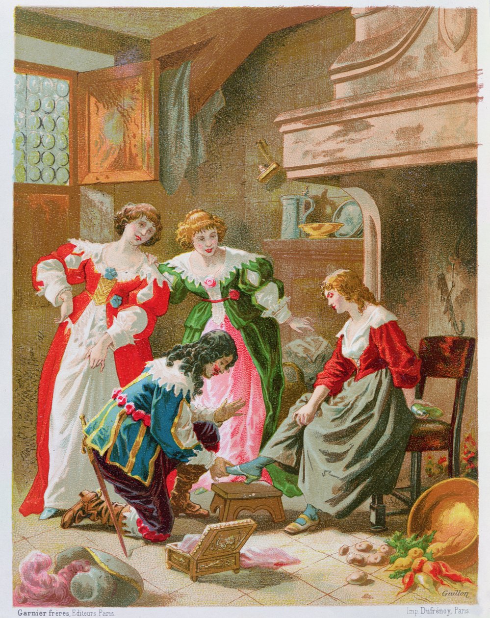 Cendrillon essayant la pantoufle de verre, de 
