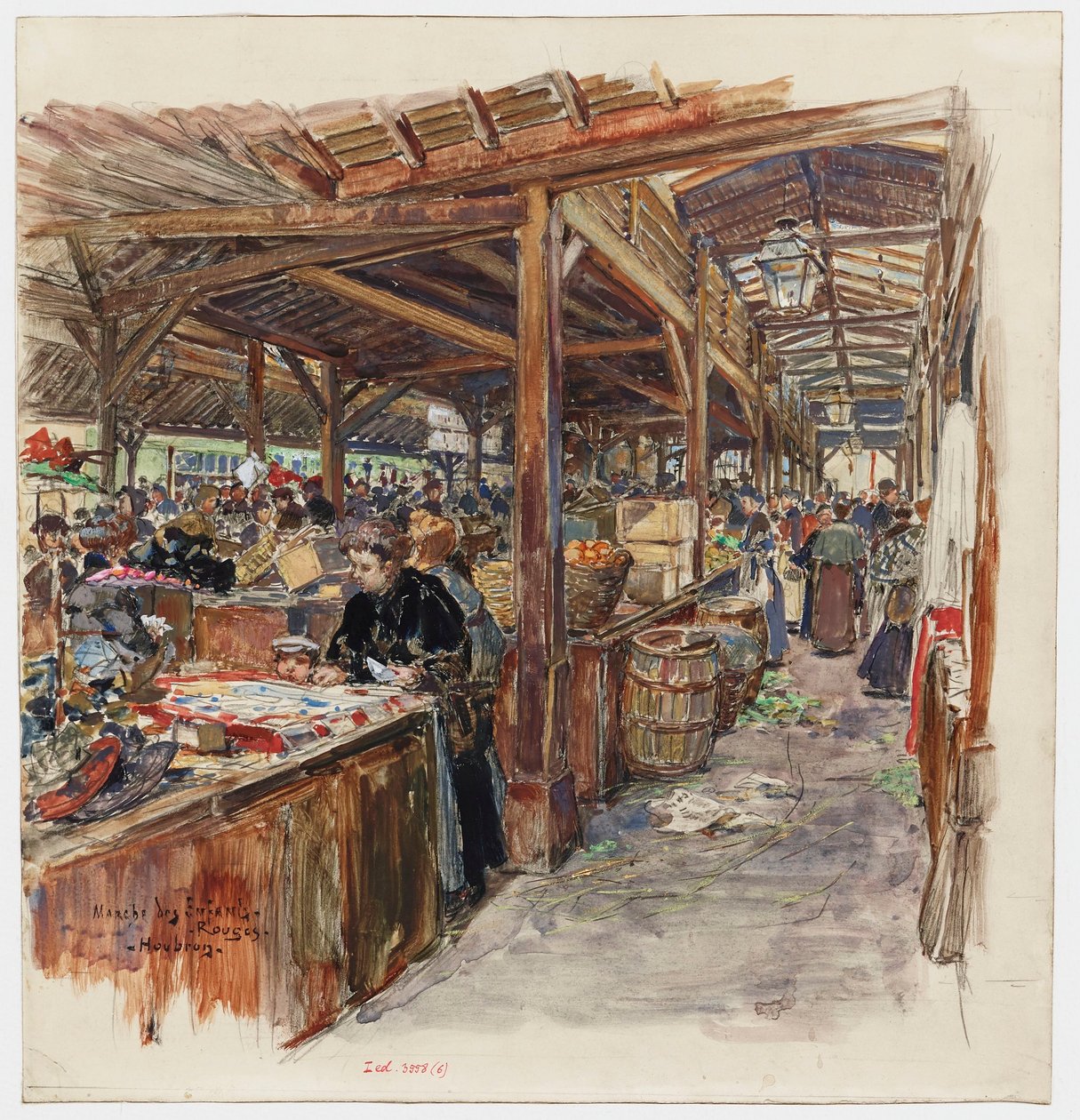 Intérieur du Marché des Enfants-Rouges - Frederic Anatole Houbron