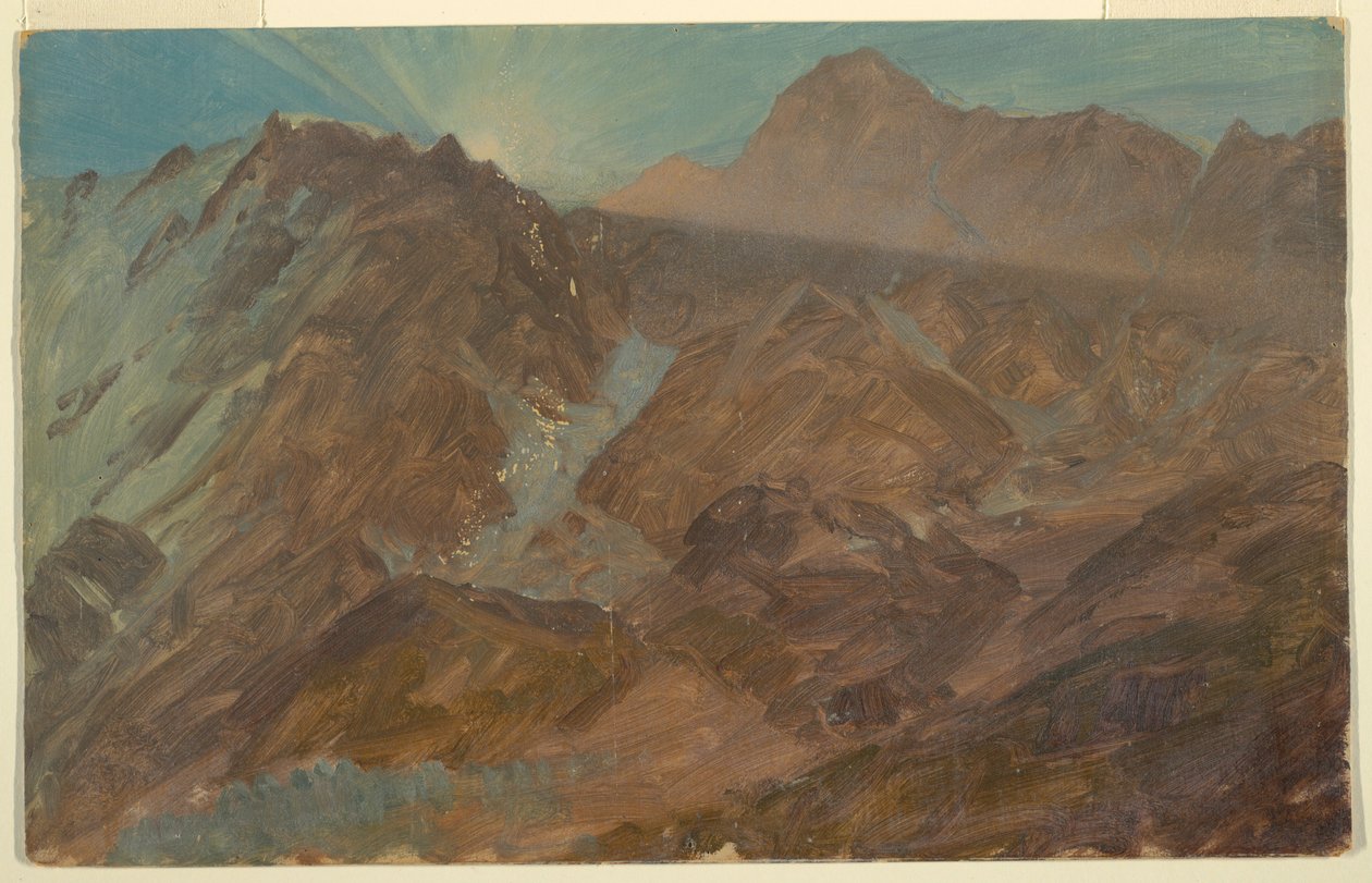 Dessin, Alpes bernoises, Suisse, août 1868 - Frederic Edwin Church