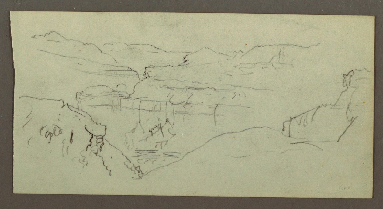 Dessin, Canyon, peut-être 1868 - Frederic Edwin Church