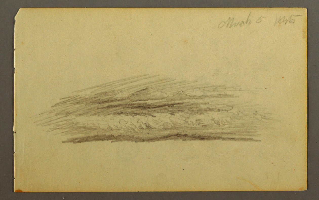 Dessin, banc de nuages, 1845 - Frederic Edwin Church