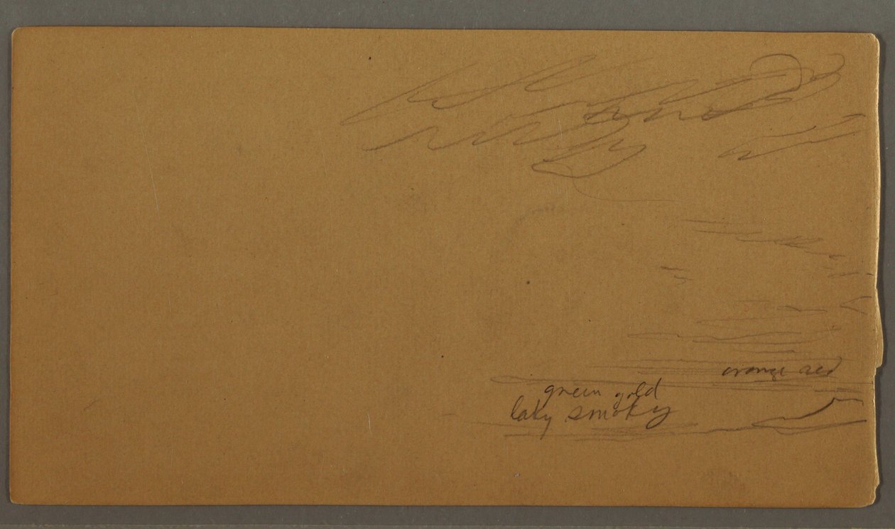 Dessin, Nuage sur les collines, peut-être 1875 - Frederic Edwin Church