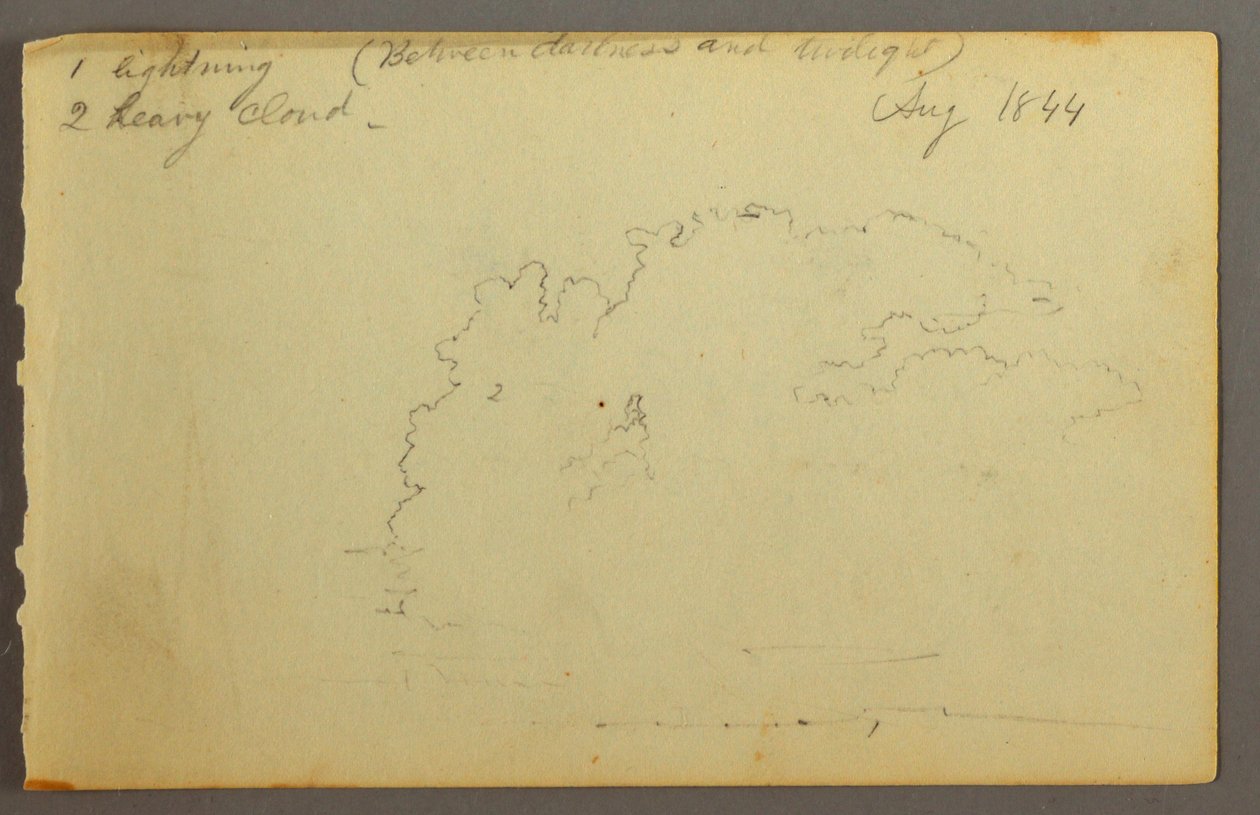 Dessin, étude de nuages, 1844 - Frederic Edwin Church