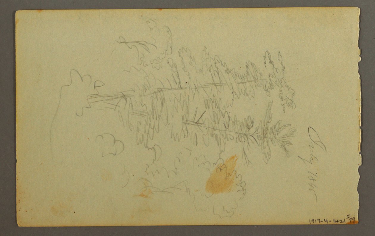 Dessin, Étude de nuages, 1845 - Frederic Edwin Church