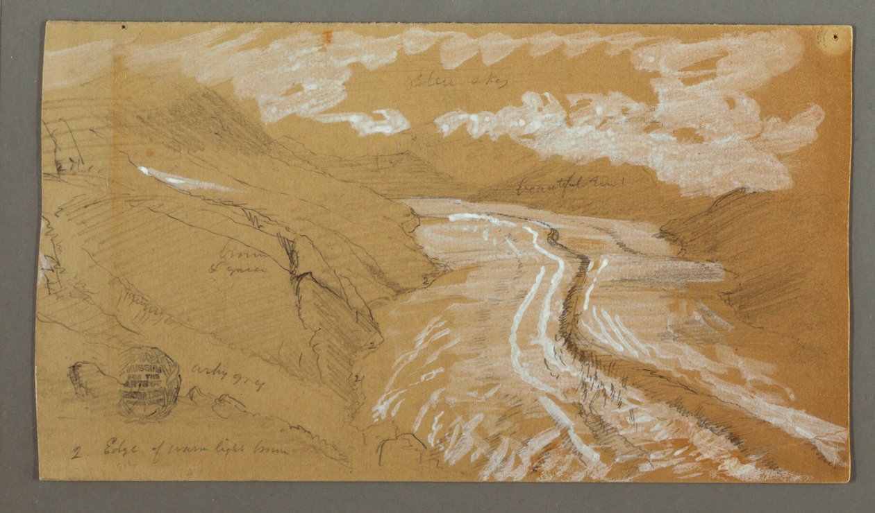 Dessin, Glacier, 21 août 1868 - Frederic Edwin Church
