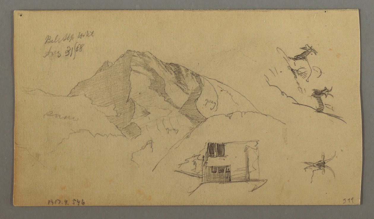 Dessin, Glacier, 21 août 1868 - Frederic Edwin Church