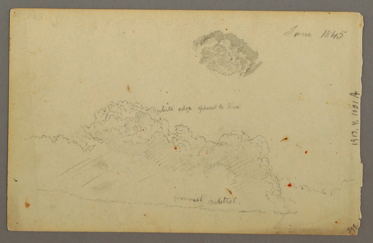 Dessin, chaînes de montagnes, 1844 - Frederic Edwin Church