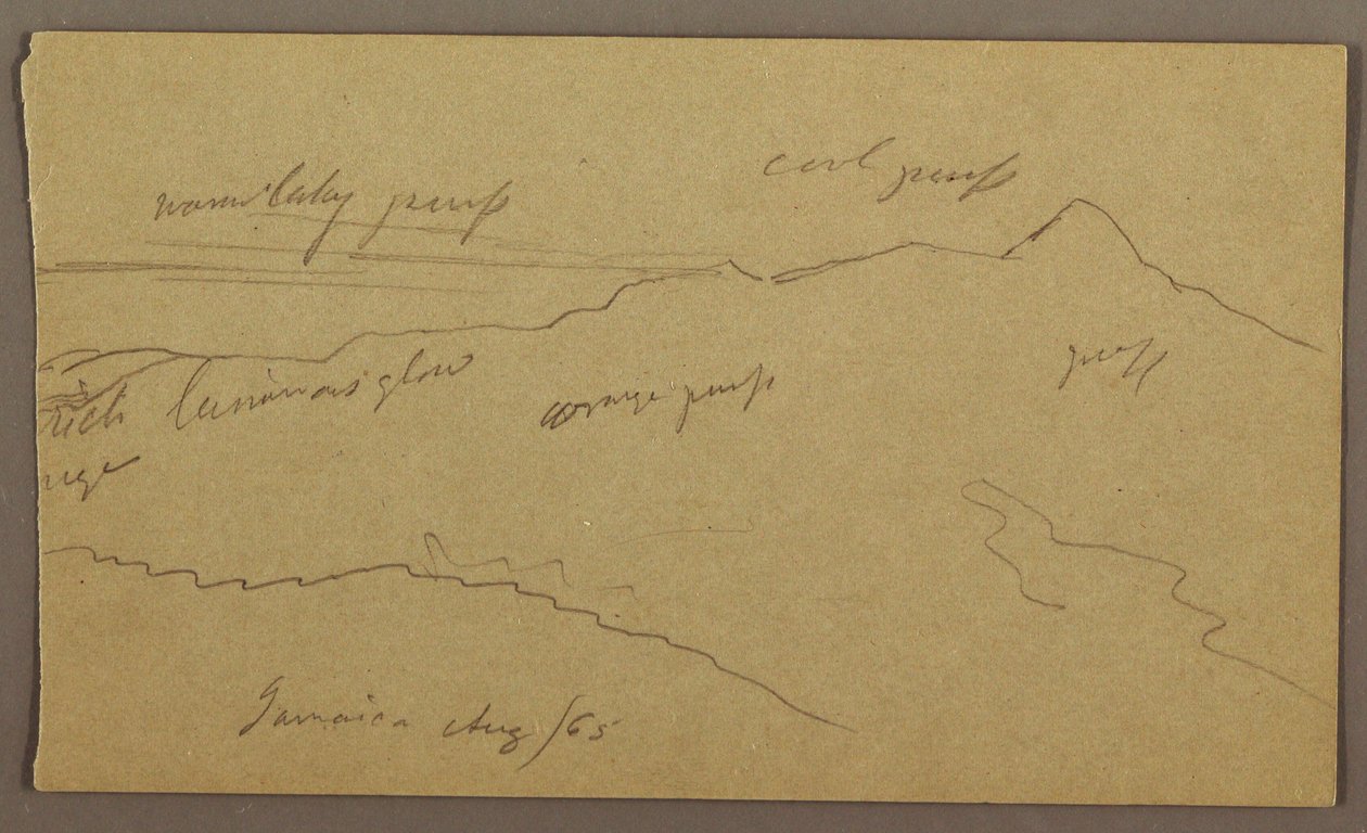Dessin, paysage, août 1865 - Frederic Edwin Church