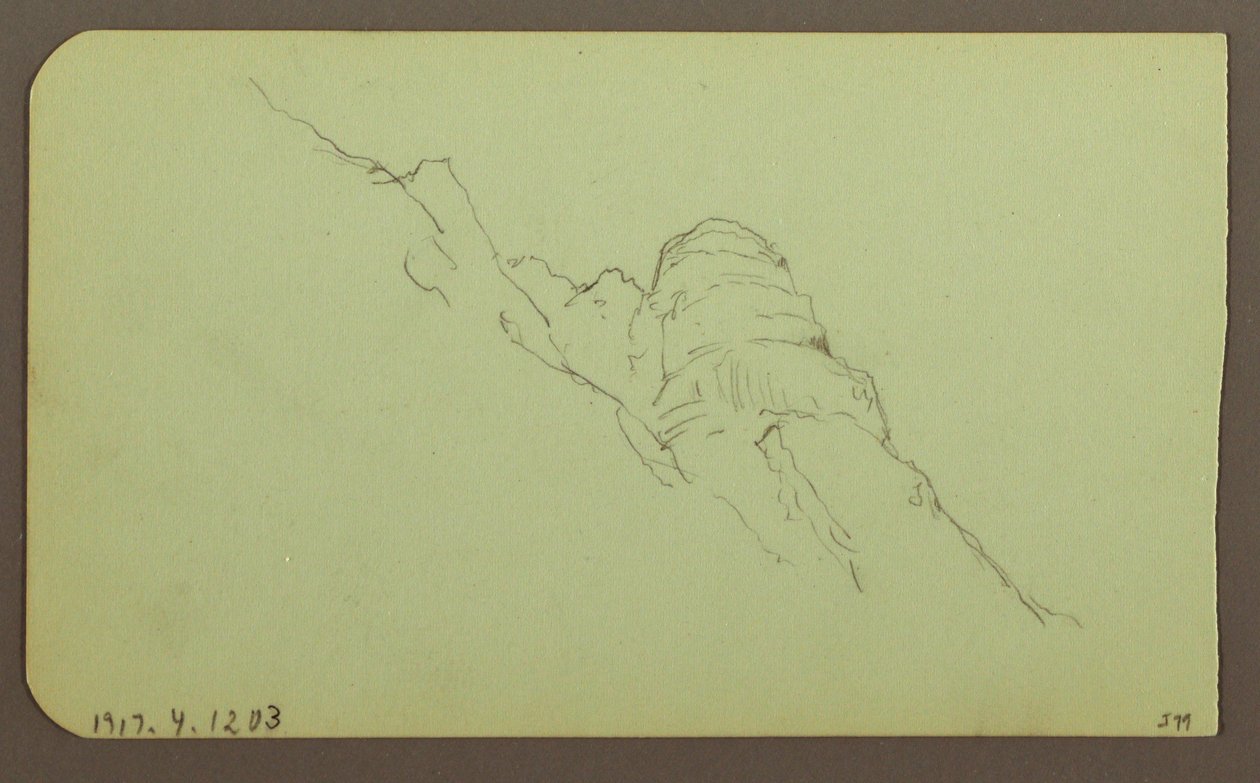 Dessin, paysage ; verso : paysage de montagne, 1883 - Frederic Edwin Church