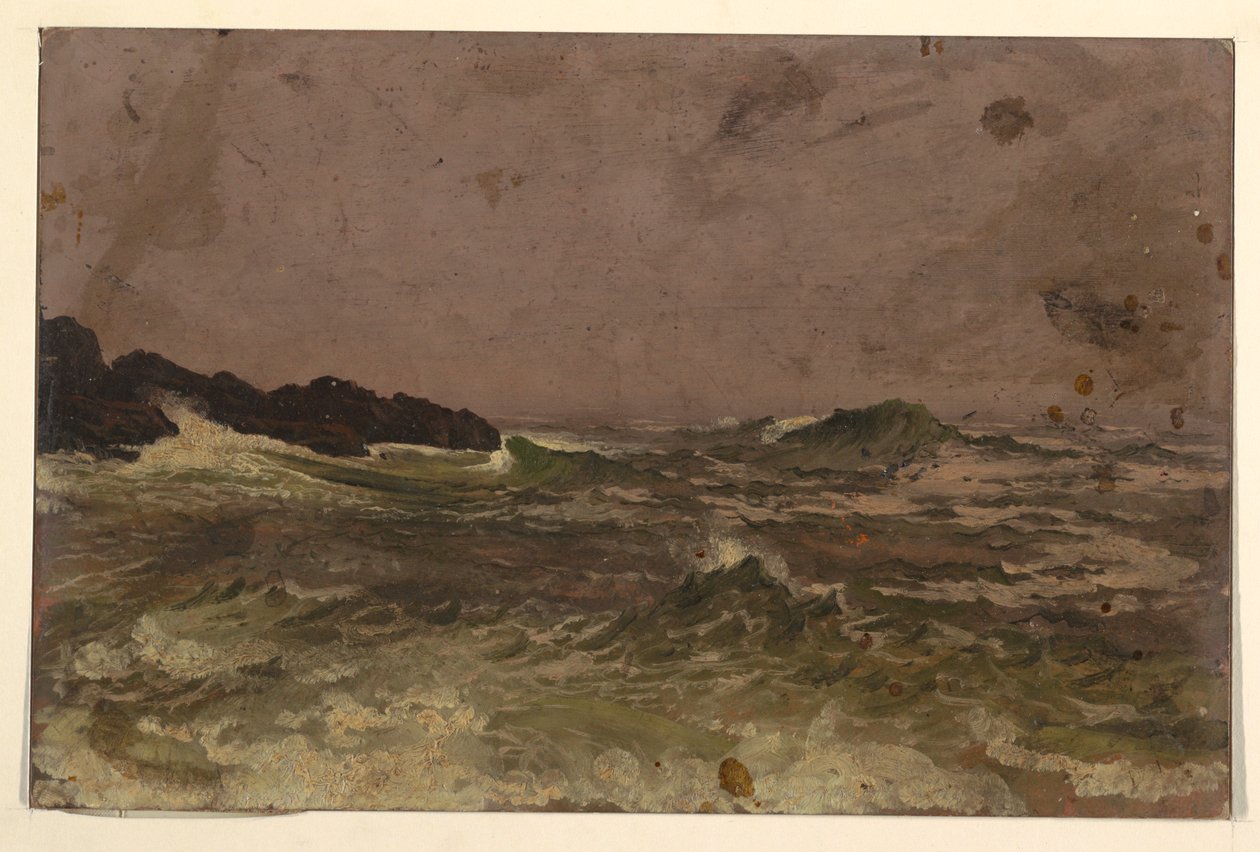 Dessin, côte du Maine, 1845-50 - Frederic Edwin Church