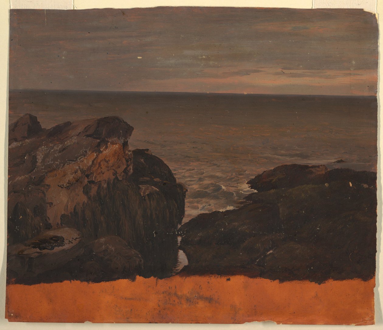 Dessin, côte du Maine, vers 1850 - Frederic Edwin Church
