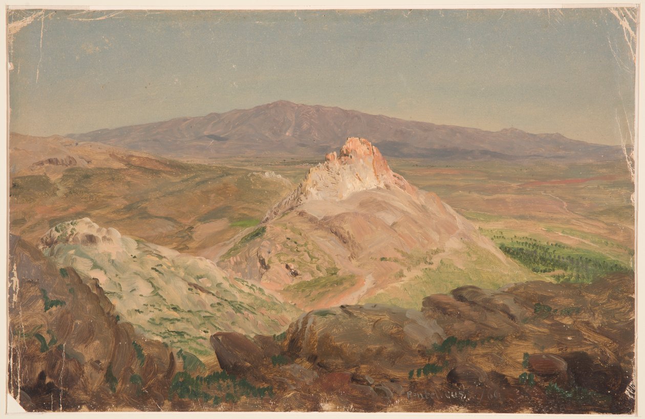 Dessin, Mont Pentélique, avril 1869 - Frederic Edwin Church
