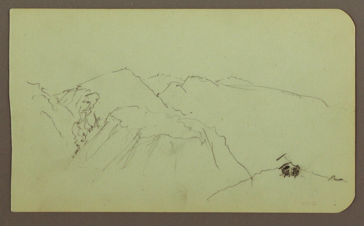 Dessin, paysage de montagne ; verso : paysage, 1883 - Frederic Edwin Church