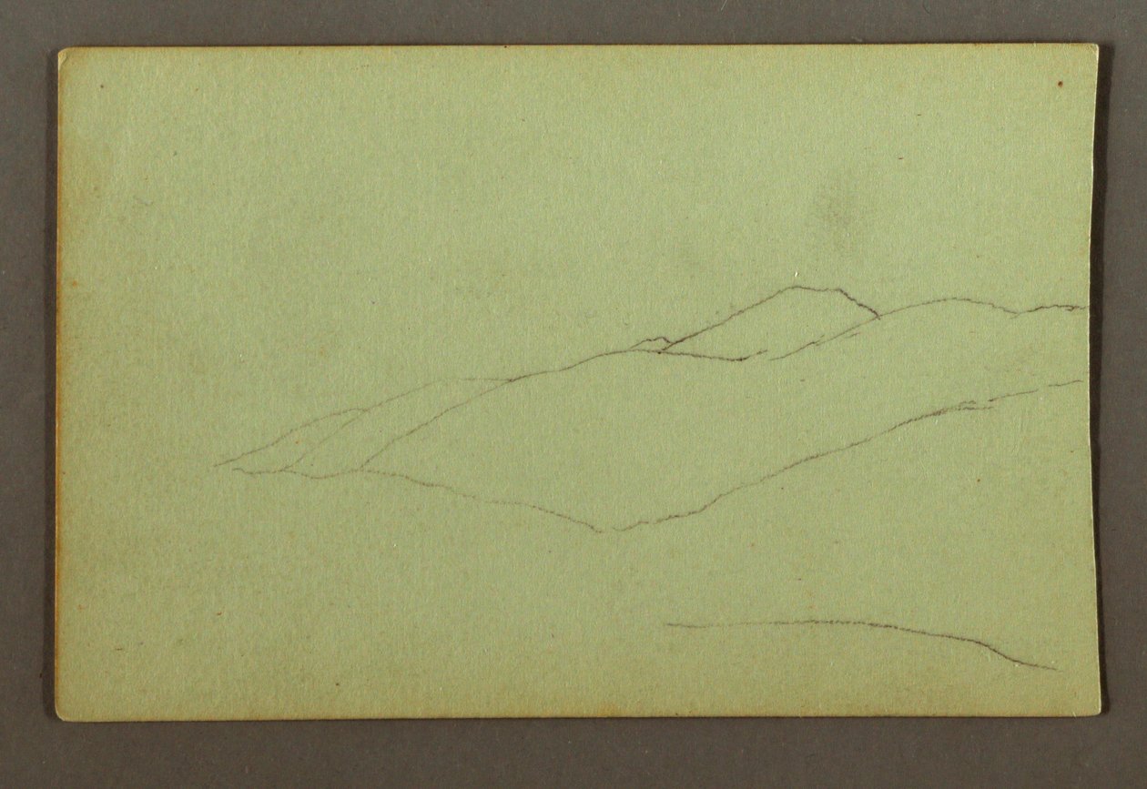 Dessin, crête de montagne, peut-être 1856 - Frederic Edwin Church