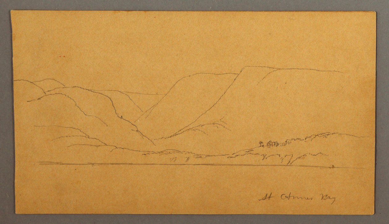 Dessin, baie montagneuse, peut-être 1859 - Frederic Edwin Church