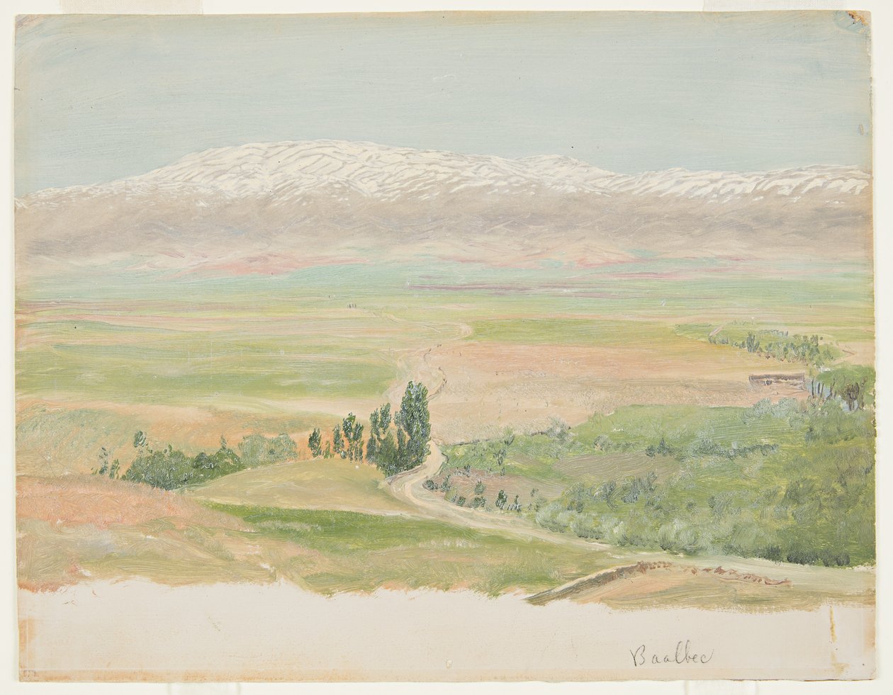 Dessin, montagnes près de Baalbec, mai 1868 - Frederic Edwin Church