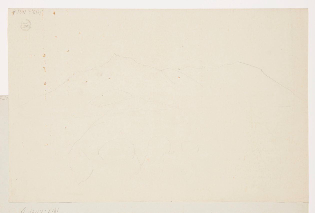 Dessin, Mt. Katahdin, Maine, 1870-78 - Frederic Edwin Church
