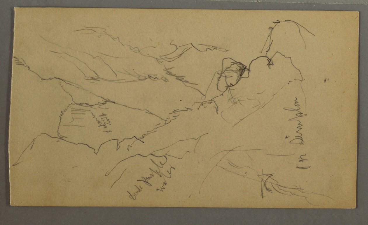 Dessin, Vallée étroite, 1868 - Frederic Edwin Church