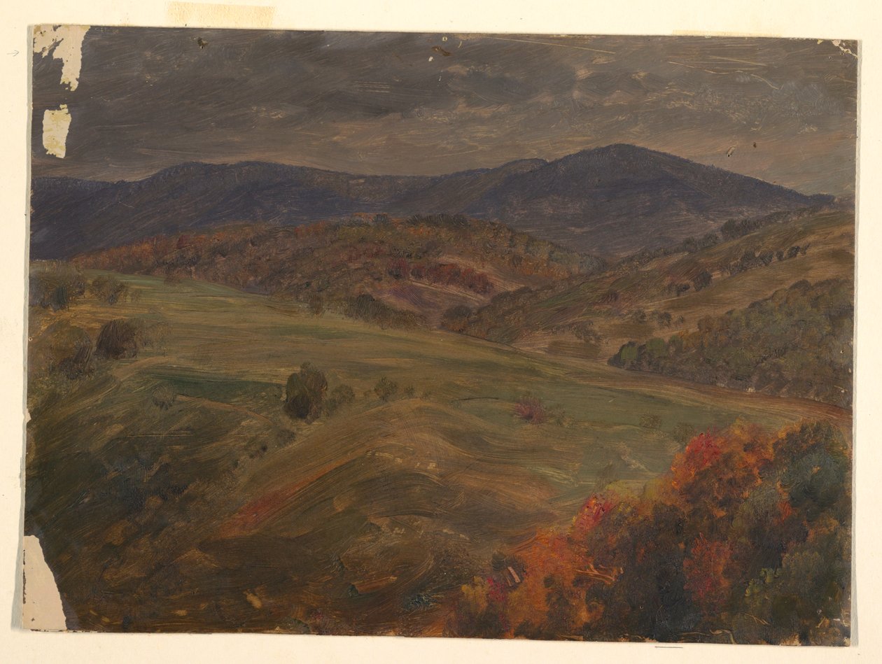 Dessin, scène dans les Catskills, 1870-80 - Frederic Edwin Church