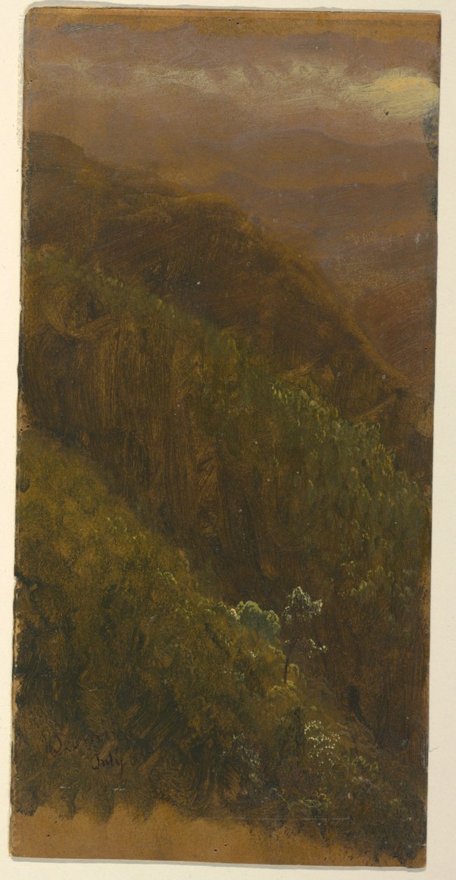 Dessin, colline escarpée, juillet 1865 - Frederic Edwin Church