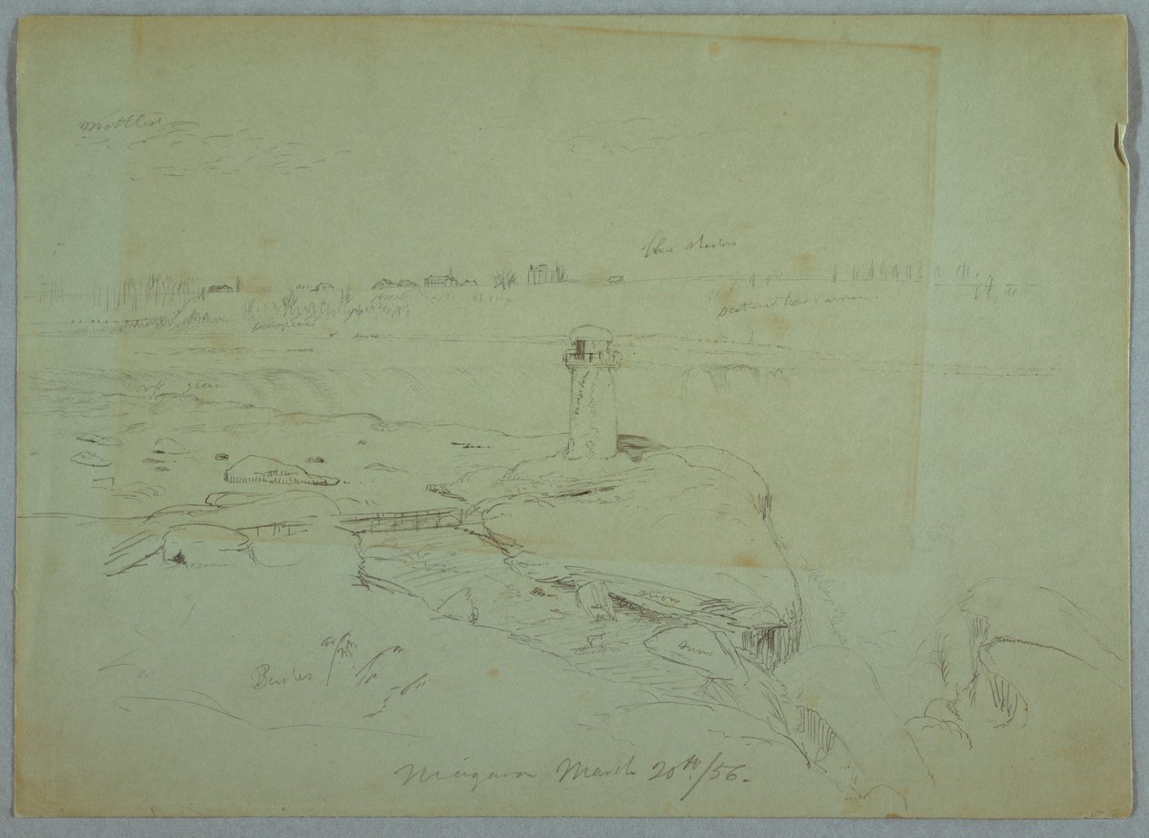 Dessin, Terrapin Point, 20 mars 1856 - Frederic Edwin Church