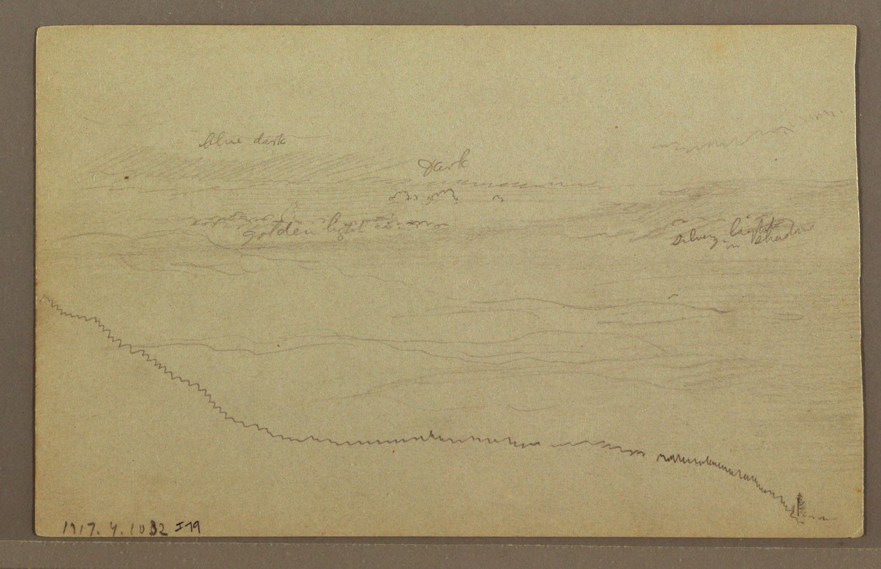 Dessin, arbres, peut-être années 1860 - Frederic Edwin Church