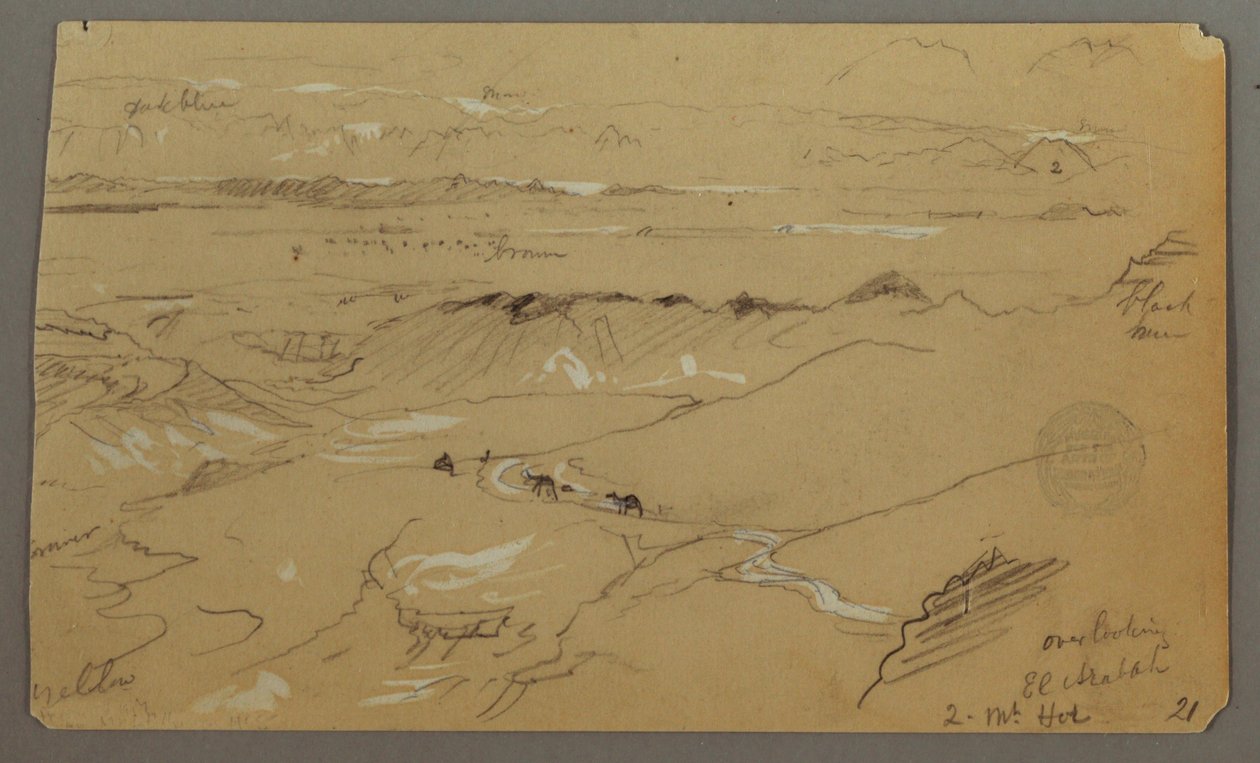 Vue à travers Wady el-Arabah - Frederic Edwin Church
