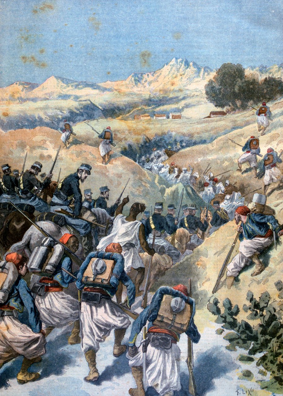 Bataille avec les brigands, Algérie, 1892 - Frederic Lix