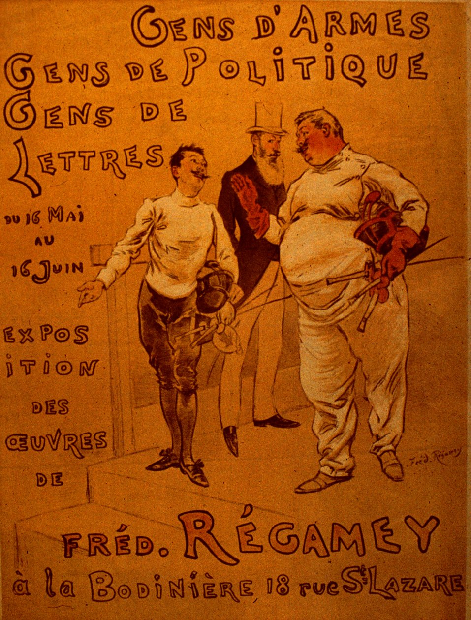Affiche publicitaire pour une exposition - Frederic Regamey