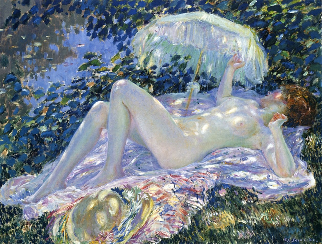 Bain de soleil, vers 1913 - Frederick Carl Frieseke