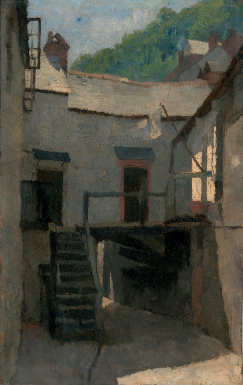 Scène de rue, Cornouailles - Frederick Cayley Robinson