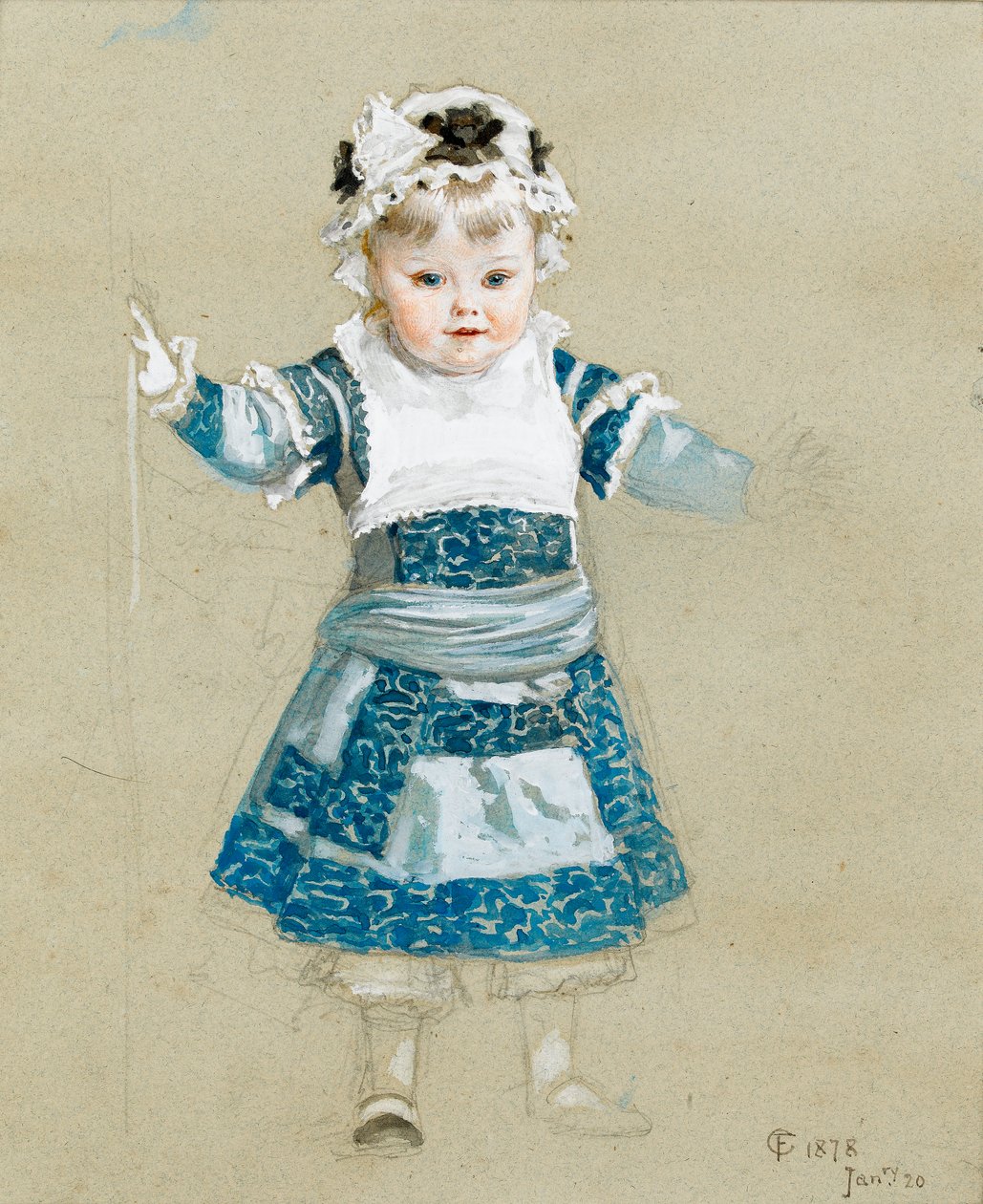 Frederica dans sa robe de soirée, 1878 - Frederick Goodall