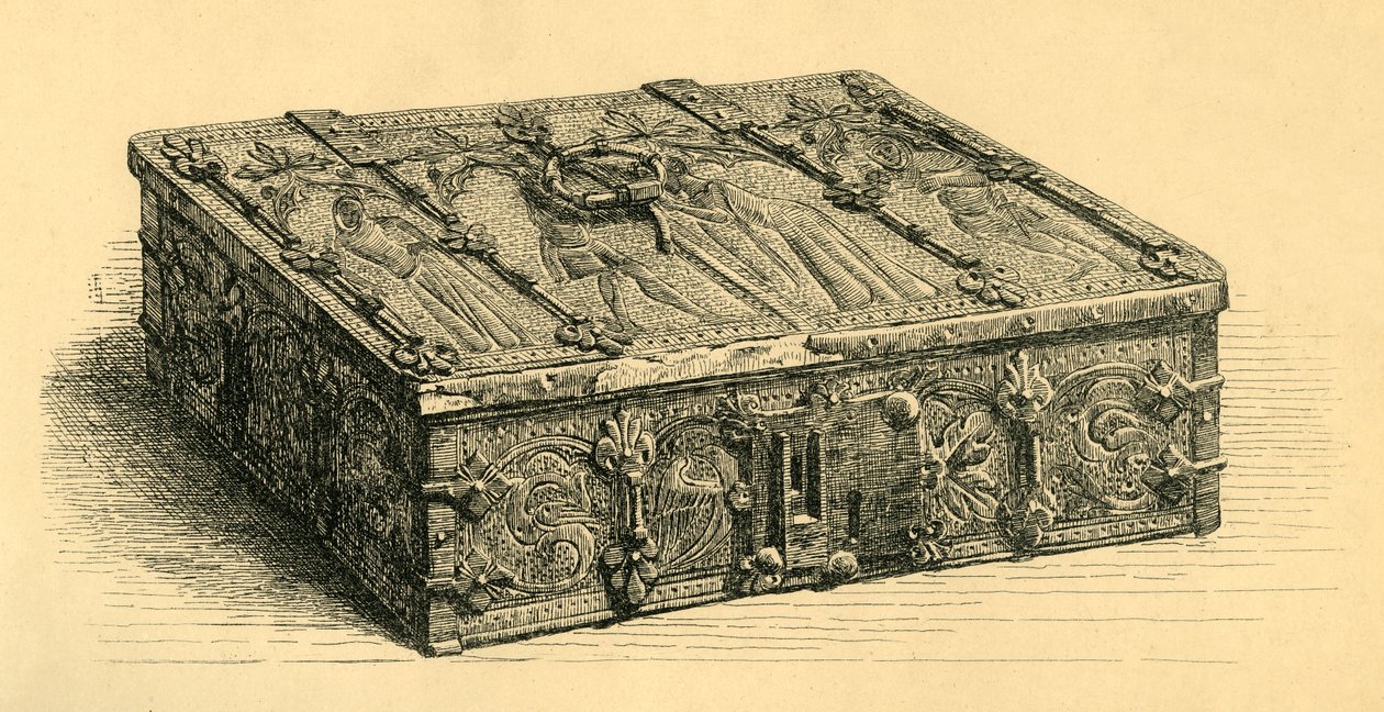 Coffret en bois et cuir, 1350-1370, 1881 - Frederick Albert Slocombe