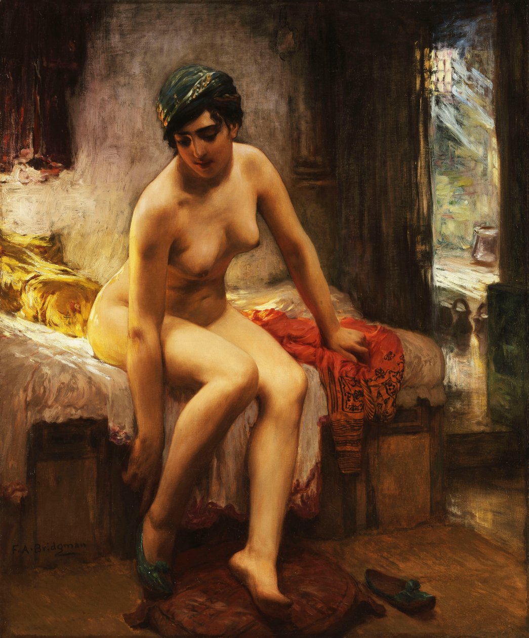 Une prostituée algérienne - Frederick Arthur Bridgman