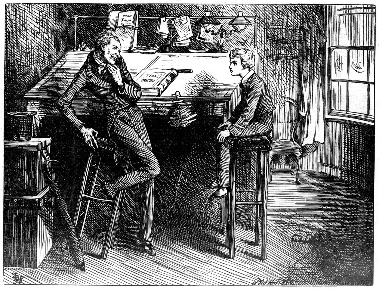 David Copperfield et Uriah Heep, 1912 - Frederick Barnard