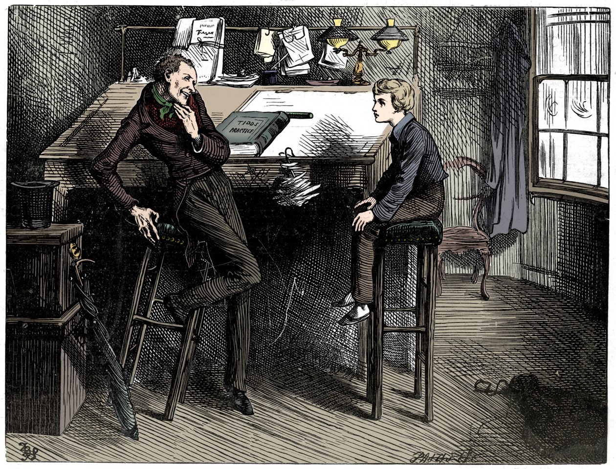 David Copperfield et Uriah Heep, 1912 - Frederick Barnard