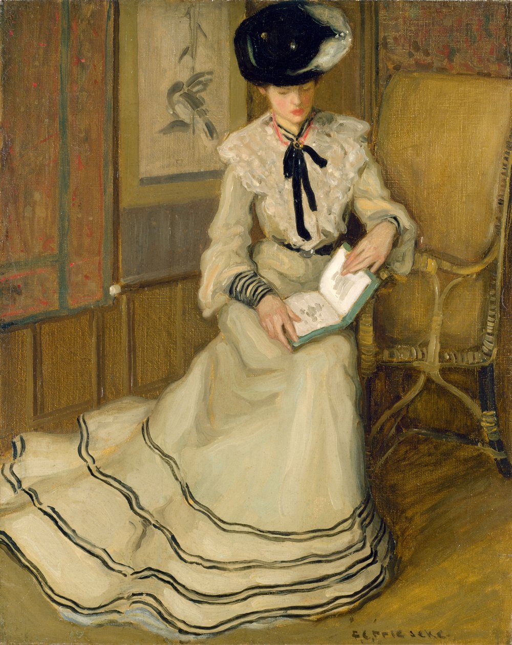 Fille lisant - Frederick Carl Frieseke