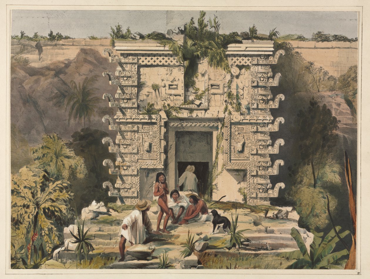 Porte du Grand Teocallis, Uxmal - Frederick Catherwood