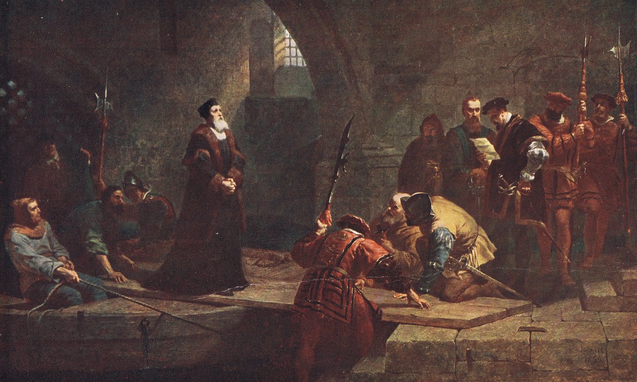 Cranmer à la porte des traîtres - Frederick Goodall