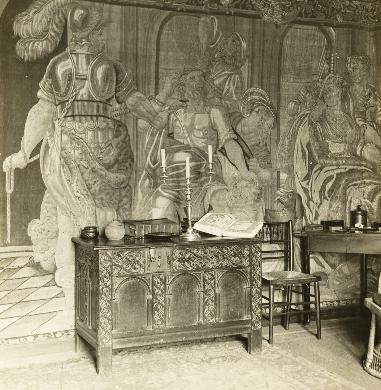 Manoir de Kelmscott : Détails de la tapisserie - Frederick H. Evans
