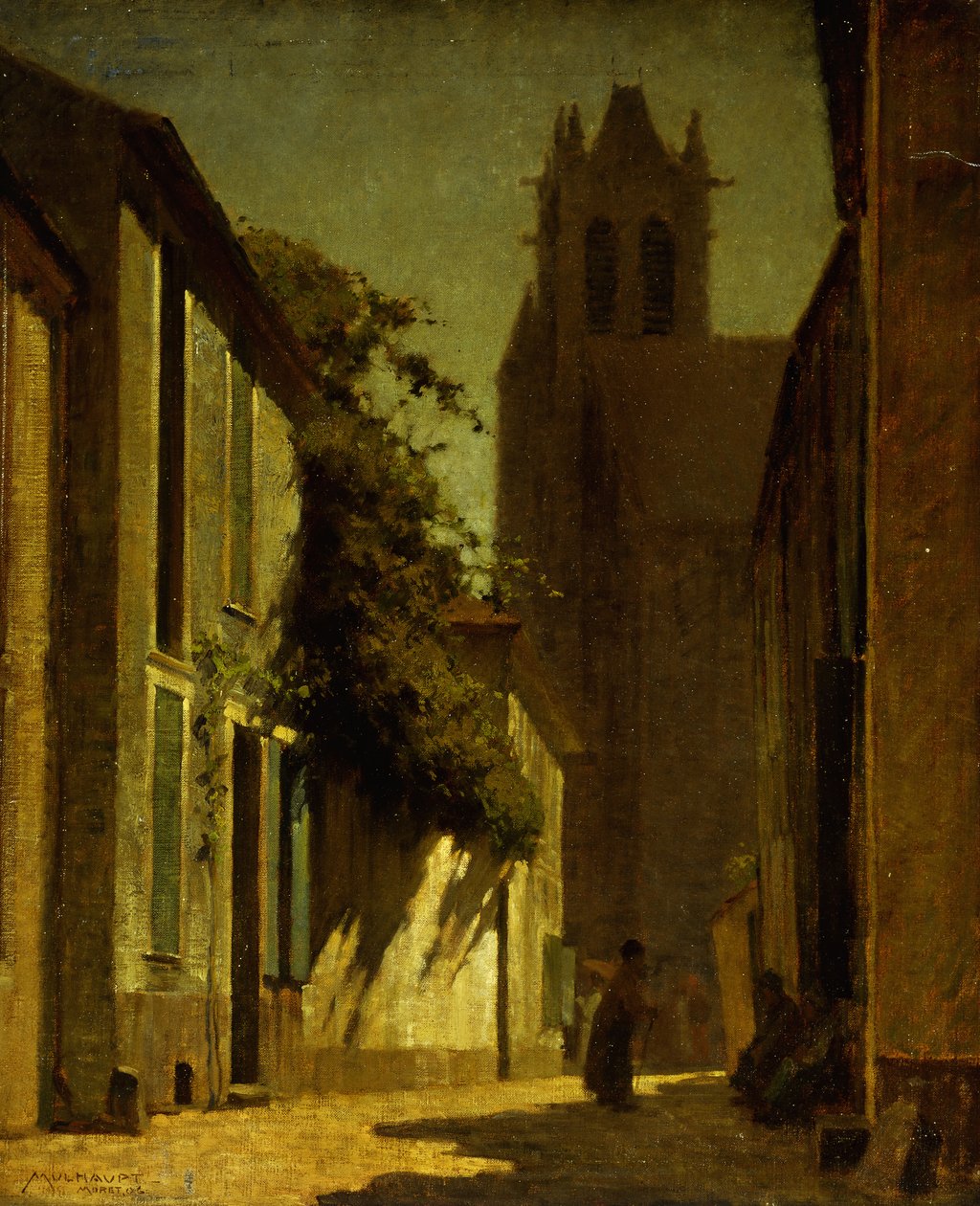 Scène de rue, Moret - Frederick John Mulhaupt
