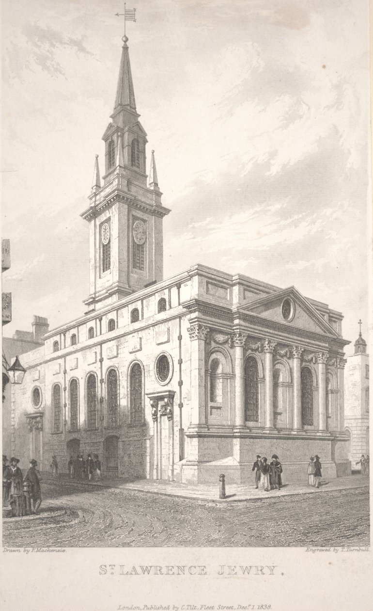 St. Lawrence Jewry, gravé par T. Turnbull - Frederick Mackenzie