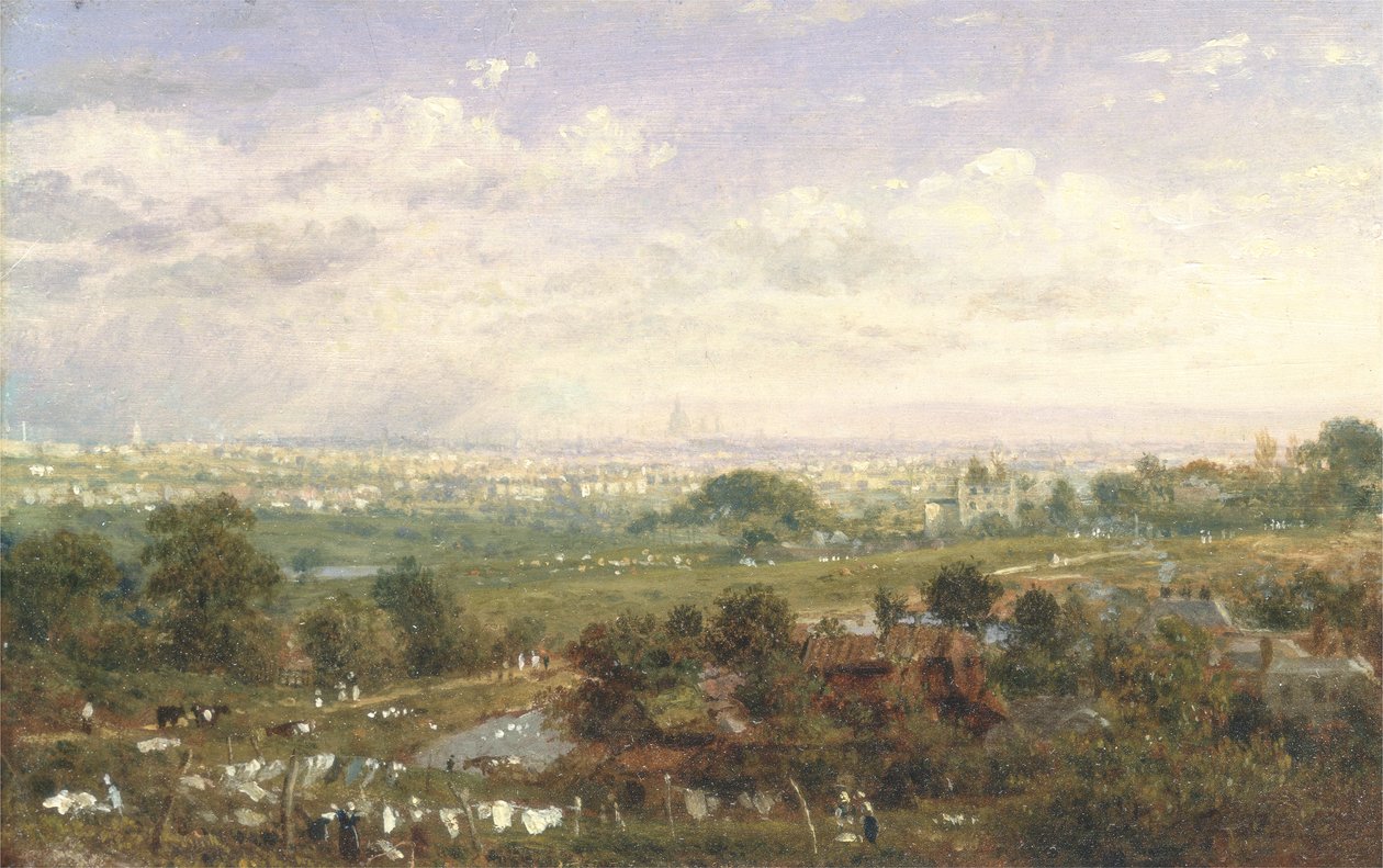 Londres depuis Islington Hill, vers 1820-30 - Frederick Nash