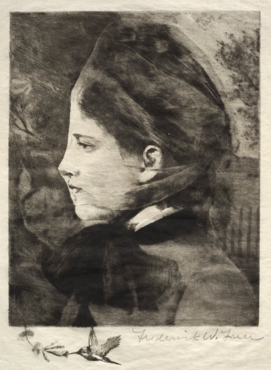 Tête de femme - Frederick Warren Freer
