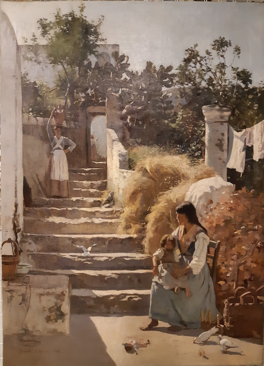 Une scène à Capri - Frederick William Jackson