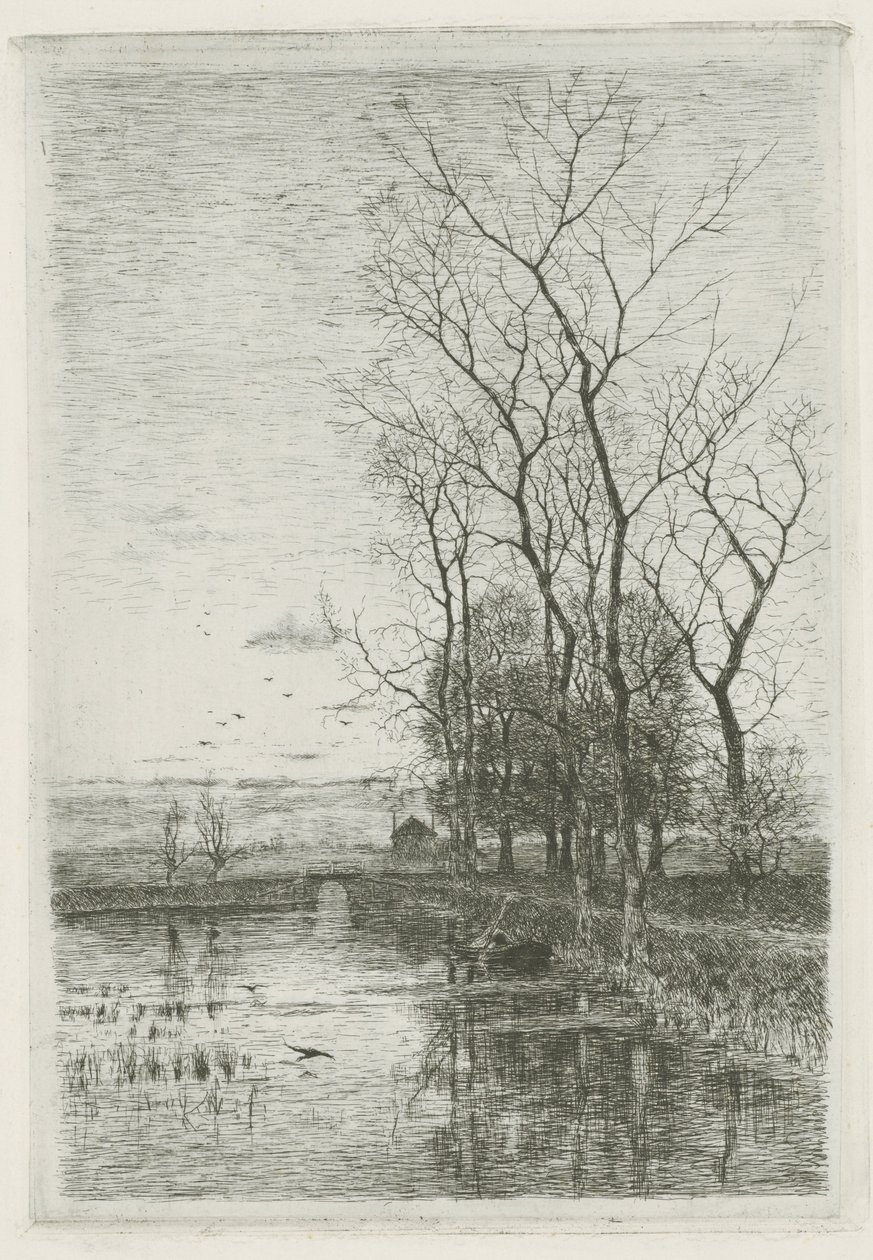 Le petit pont - Fredericus Jacobus van Rossum du Chattel (signed by artist)