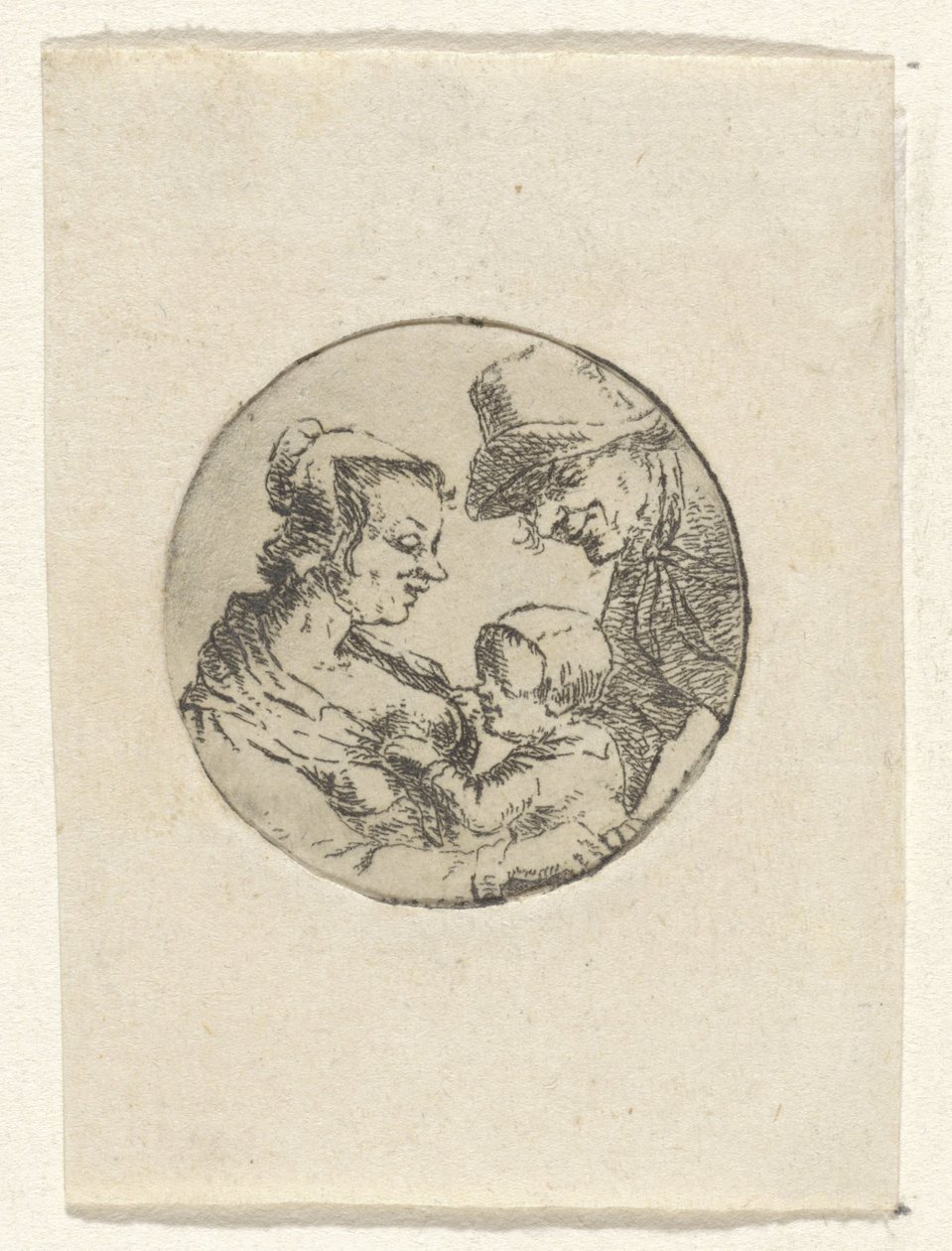 Homme et femme avec enfant - Frederik Hendrik Weissenbruch