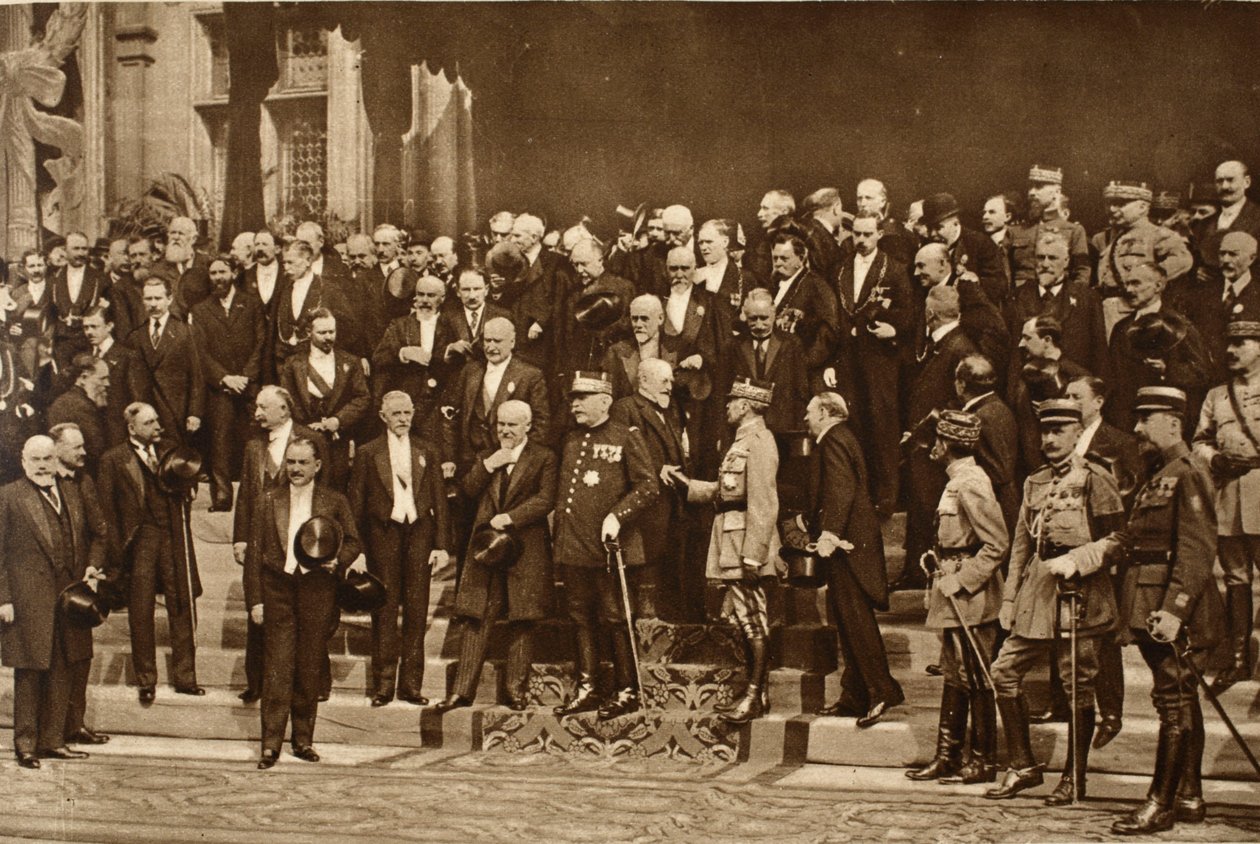 Rassemblement de certains des grands hommes qui ont conduit la France à travers des années d