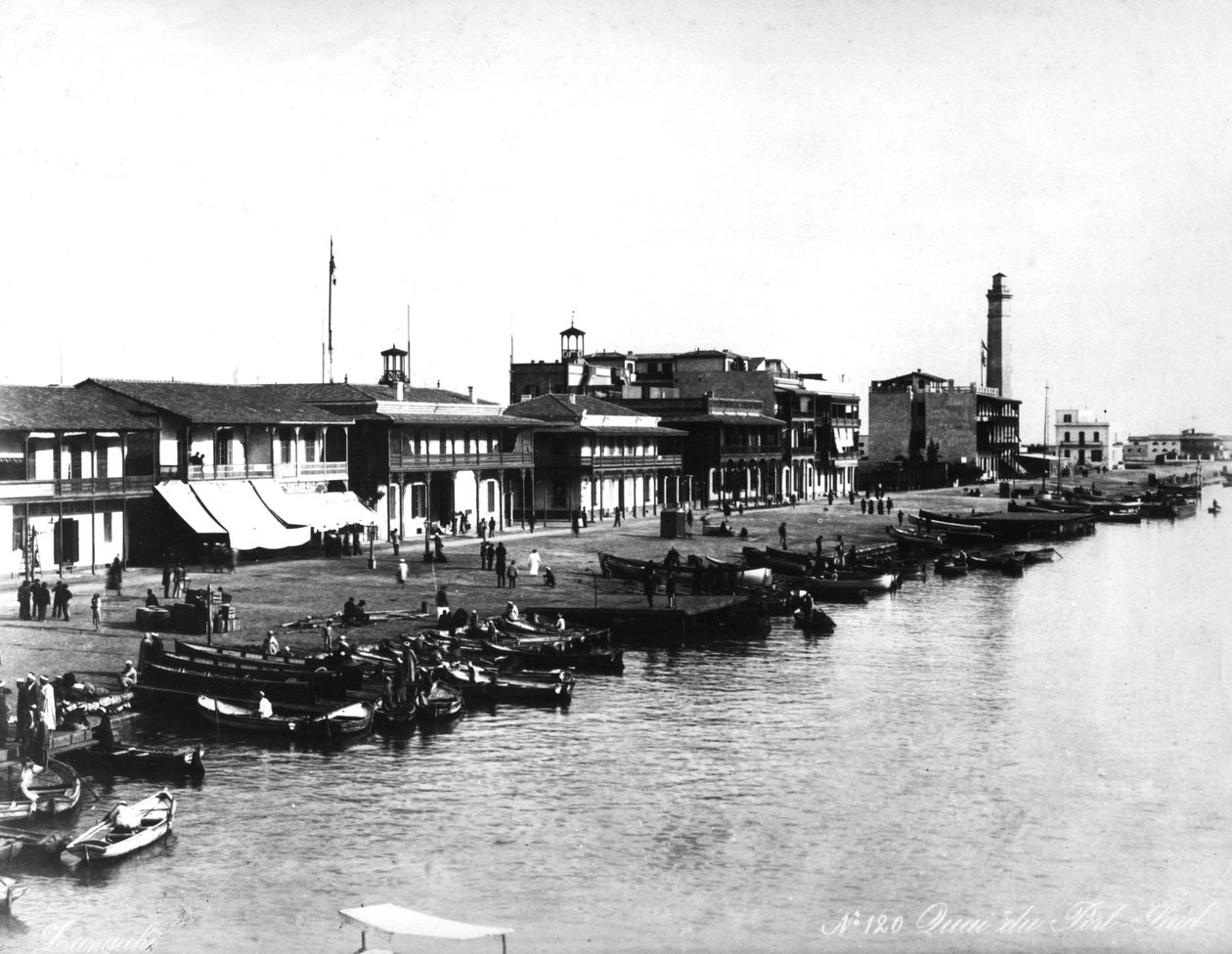 Le quai de Port-Saïd, vers 1878 - French Photographer